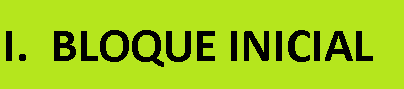 I.  BLOQUE INICIAL