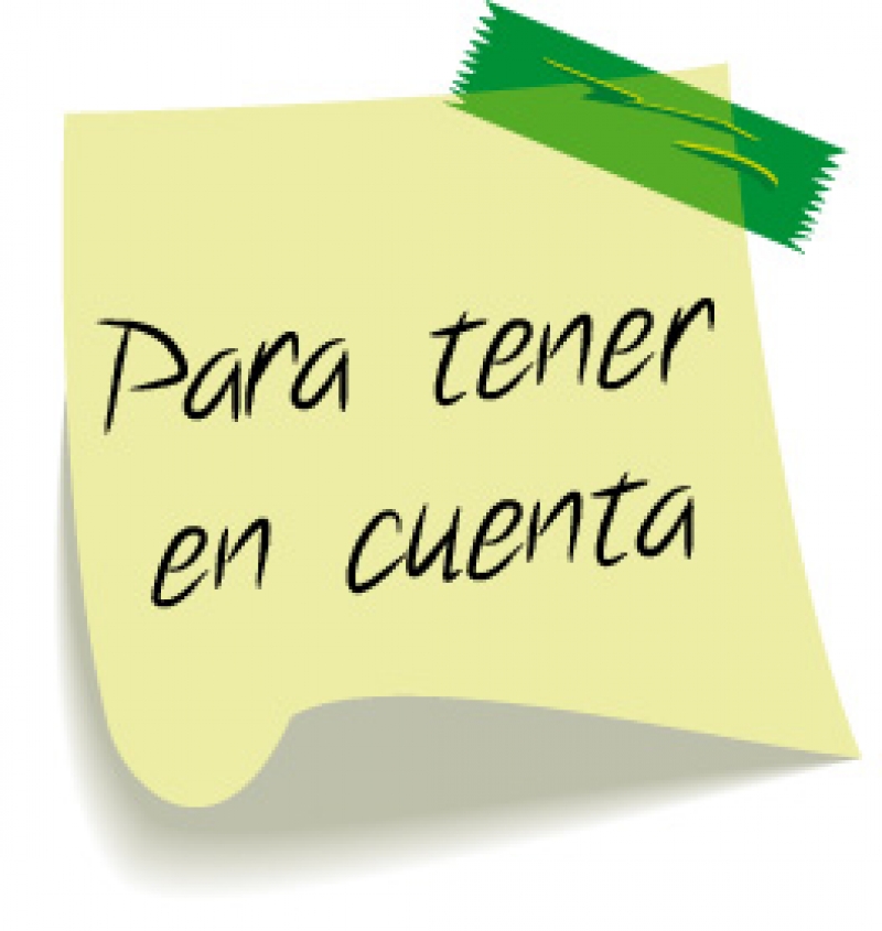 PARA TENER EN CUENTA